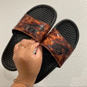 Tortoise Nike Slides